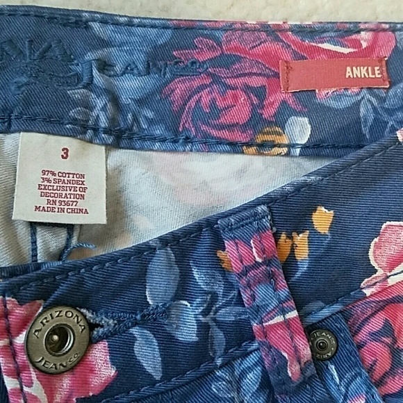 Arizona sz 3 floral ankle pants - Picture 4 of 7